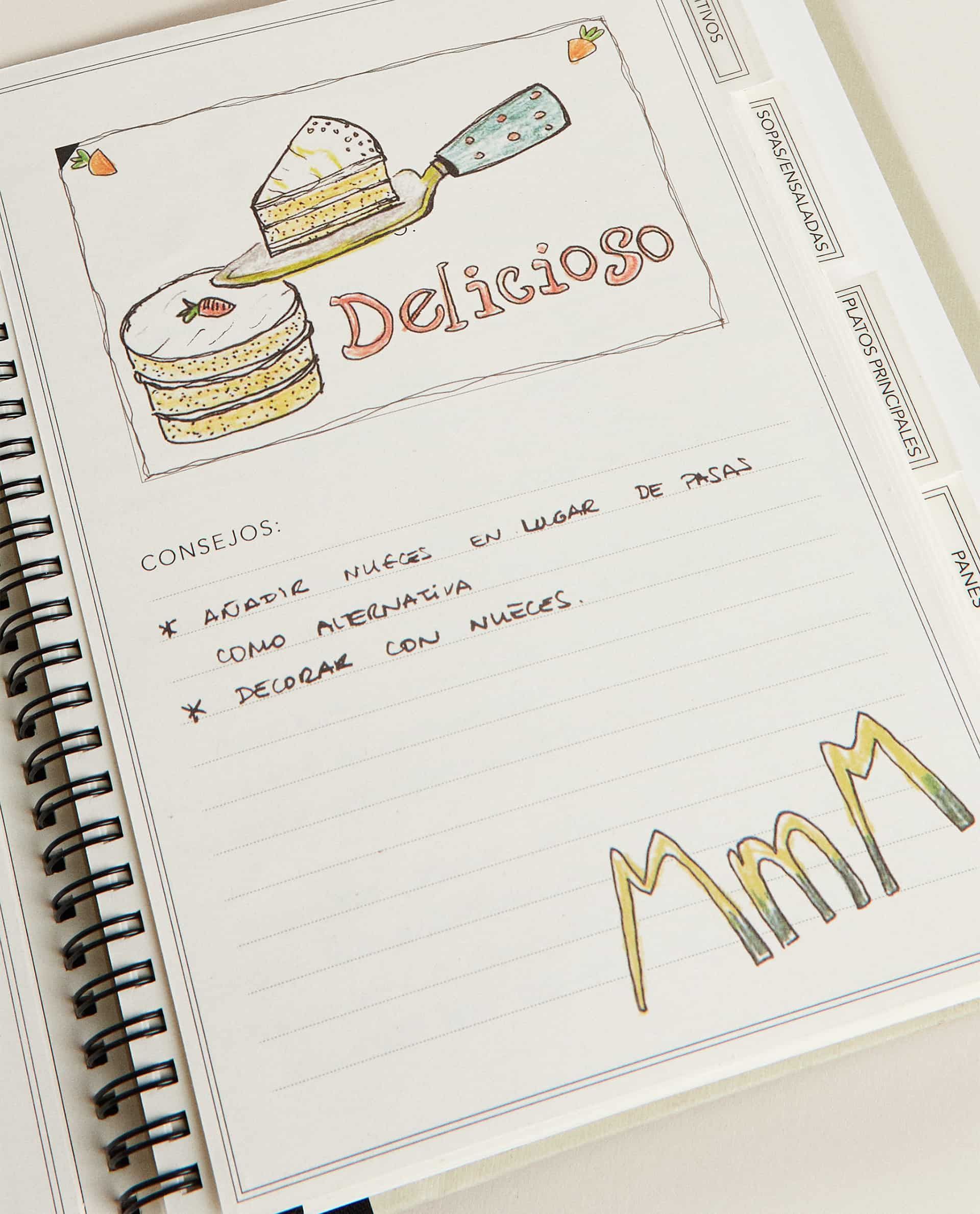 Cuadernos y Recetarios para escribir recetas de cocina