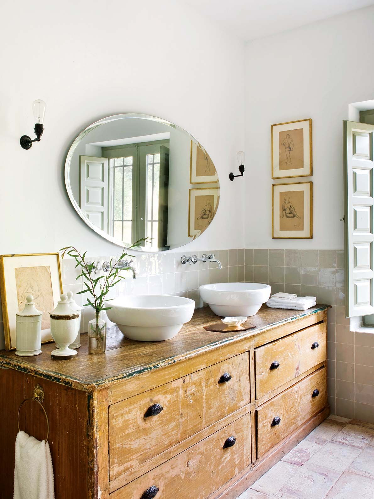 Cuartos de baños rústicos: 38 ideas y tendencias en decoración