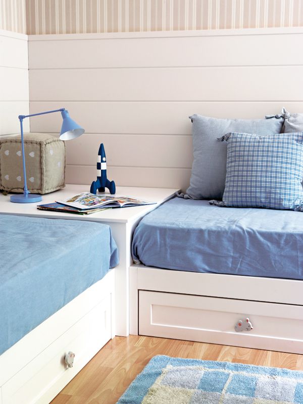 Furniture, Blue, Bed, Bedroom, Room, Property, Product, Interior design, Bed sheet, Nightstand, 
