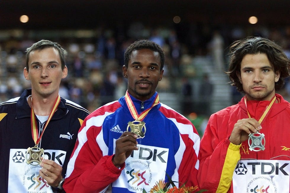 athletics wc long jump podium