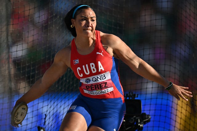 la atleta cubana yaimé pérez en el mundial de atletismo de eugene 2022