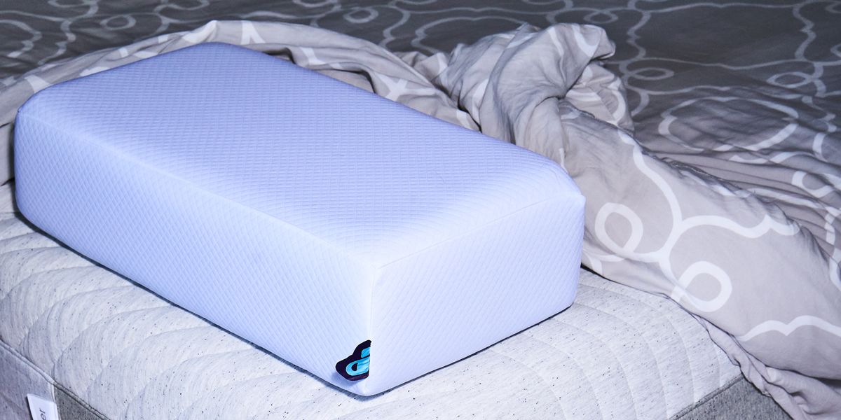 pillow cube sidekick on bed
