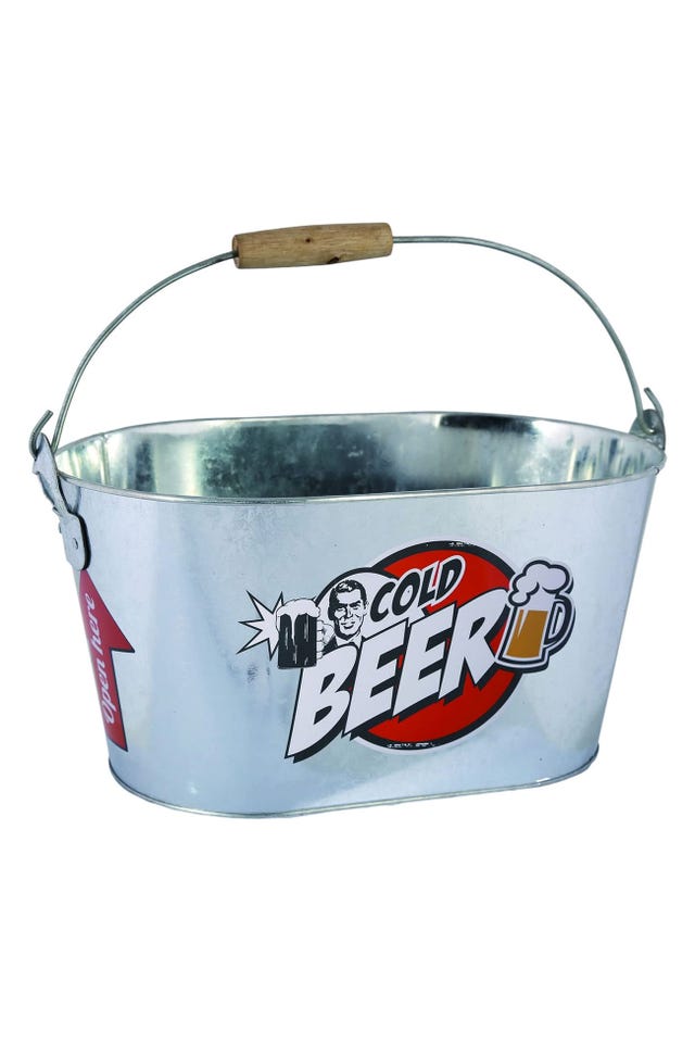 cubo de metal ovalado, cold beer
