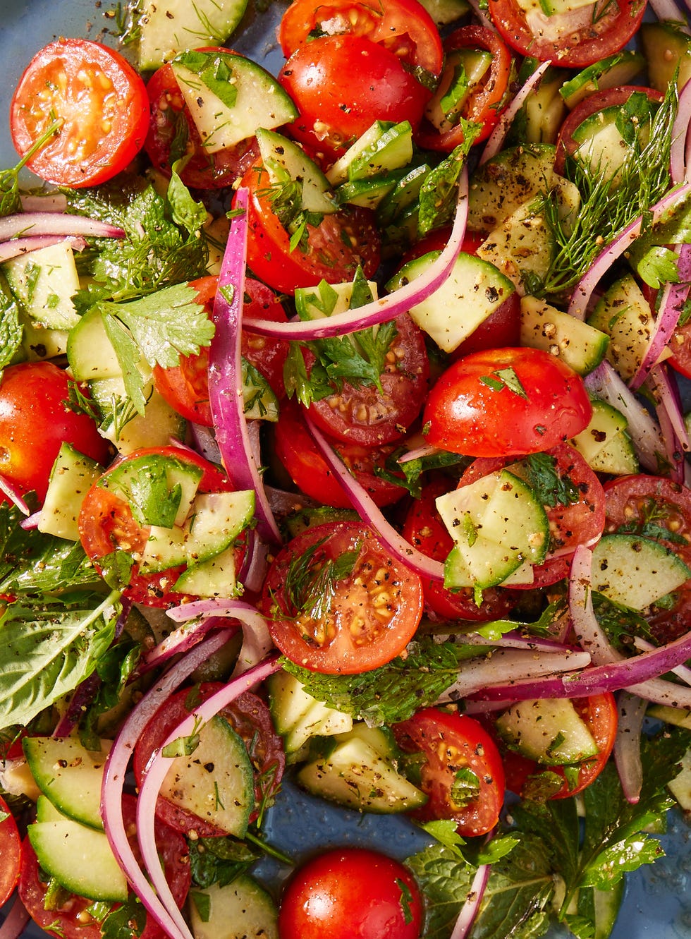 Best cucumber tomato and onion salad recipe