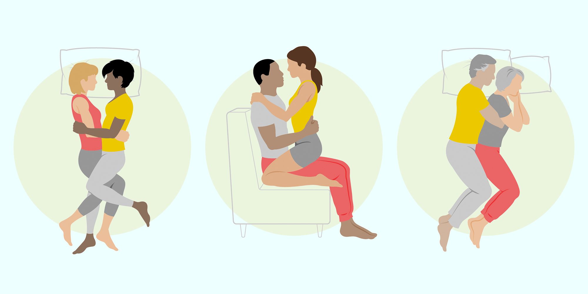 Front view of couple expecting baby, tender man kissing forehead behind of  beautiful pregnant woman which sitting on bed in lotus pose and holding  ultrasound monochrome image of womb with baby Stock