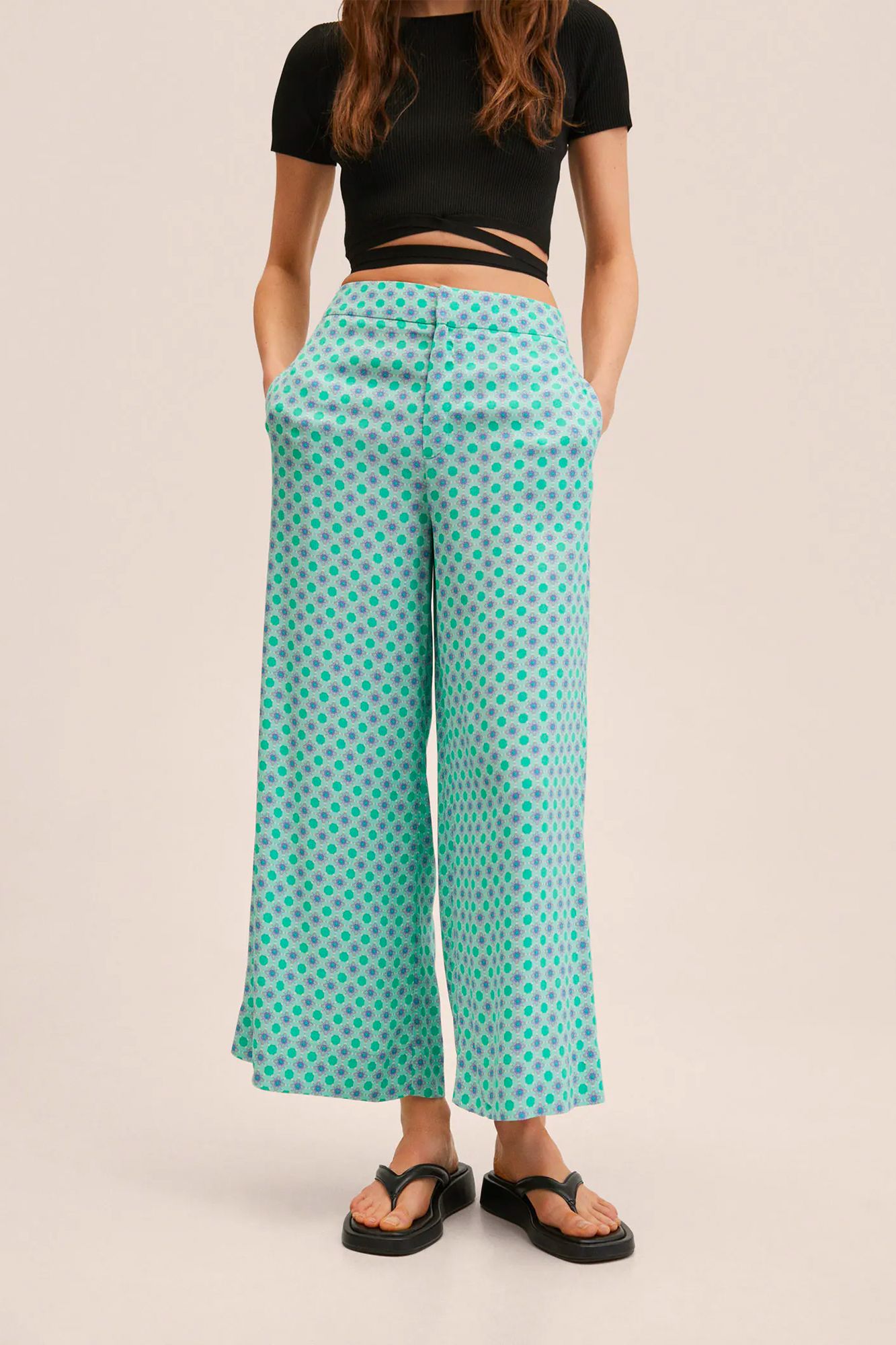 Pantalon 2024 lunares mango