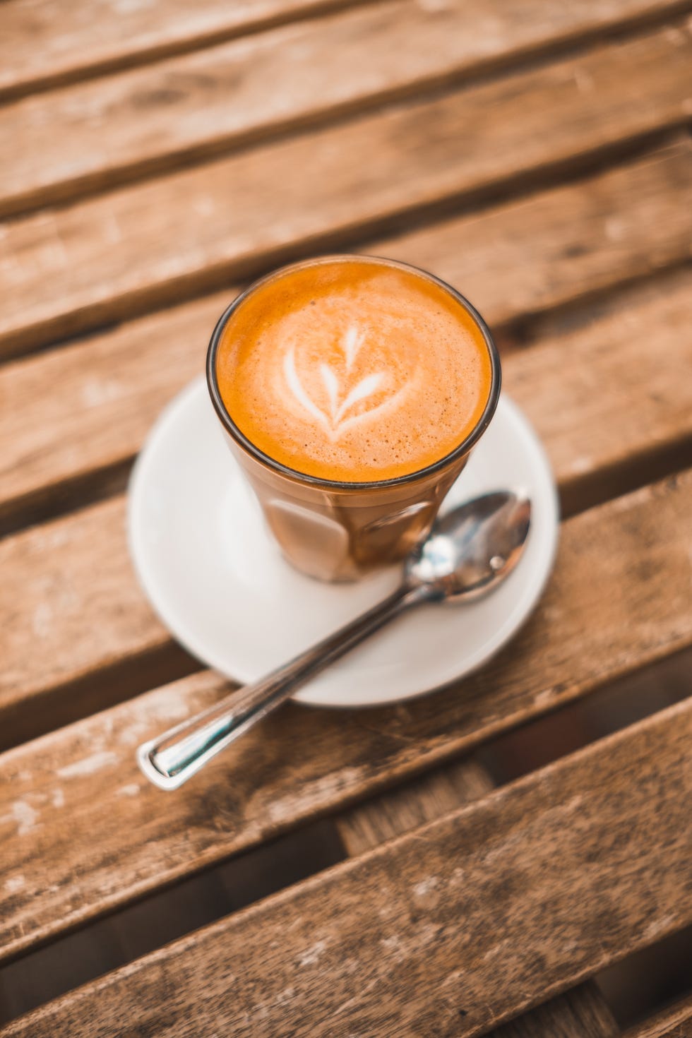 cup of latte or cortado coffee
