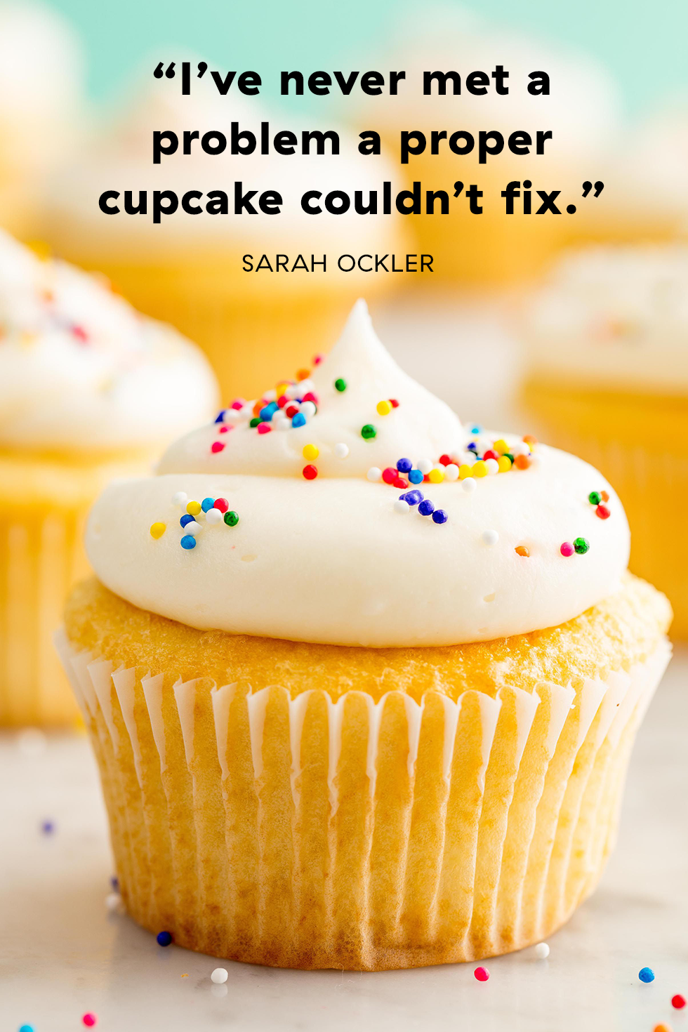 Food, Cupcake, Buttercream, Icing, Baking cup, Baking, Sprinkles, Dessert, Cake decorating, Cuisine, 