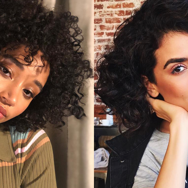 bob haircuts for curly hair — instagram photos of two women with short naturally curly hair