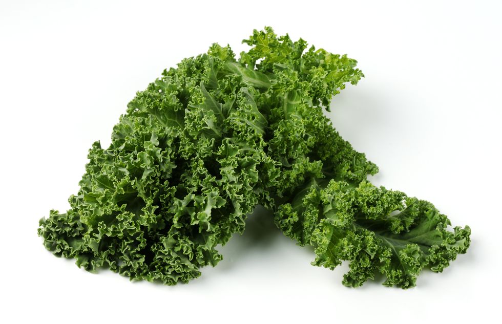 curly kale, close up