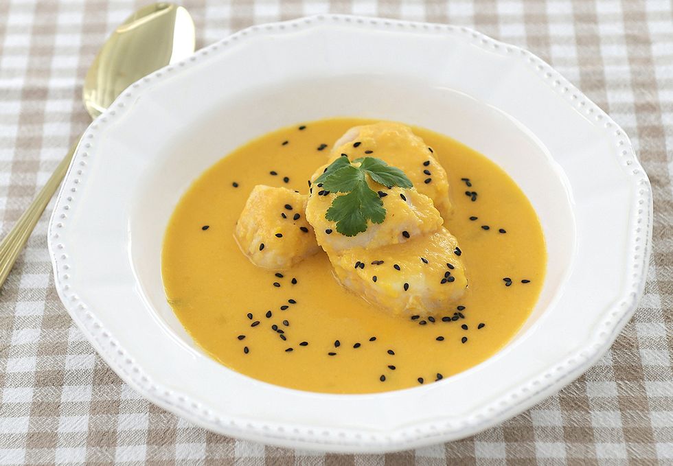 curry amarillo de merluza, receta de mar orozco para elle gourmet