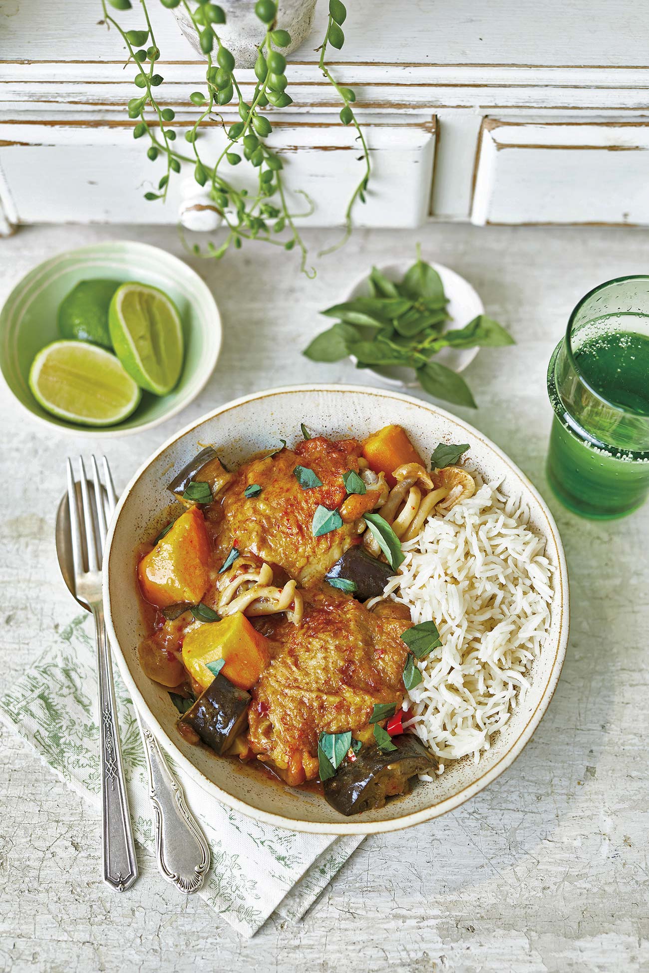 curry verde de pollo