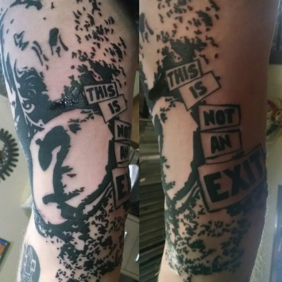 Tatuaggio, braccio, gamba umana, gamba, articolazione, corpo umano, tatuaggio temporaneo, albero, carattere, coscia, 