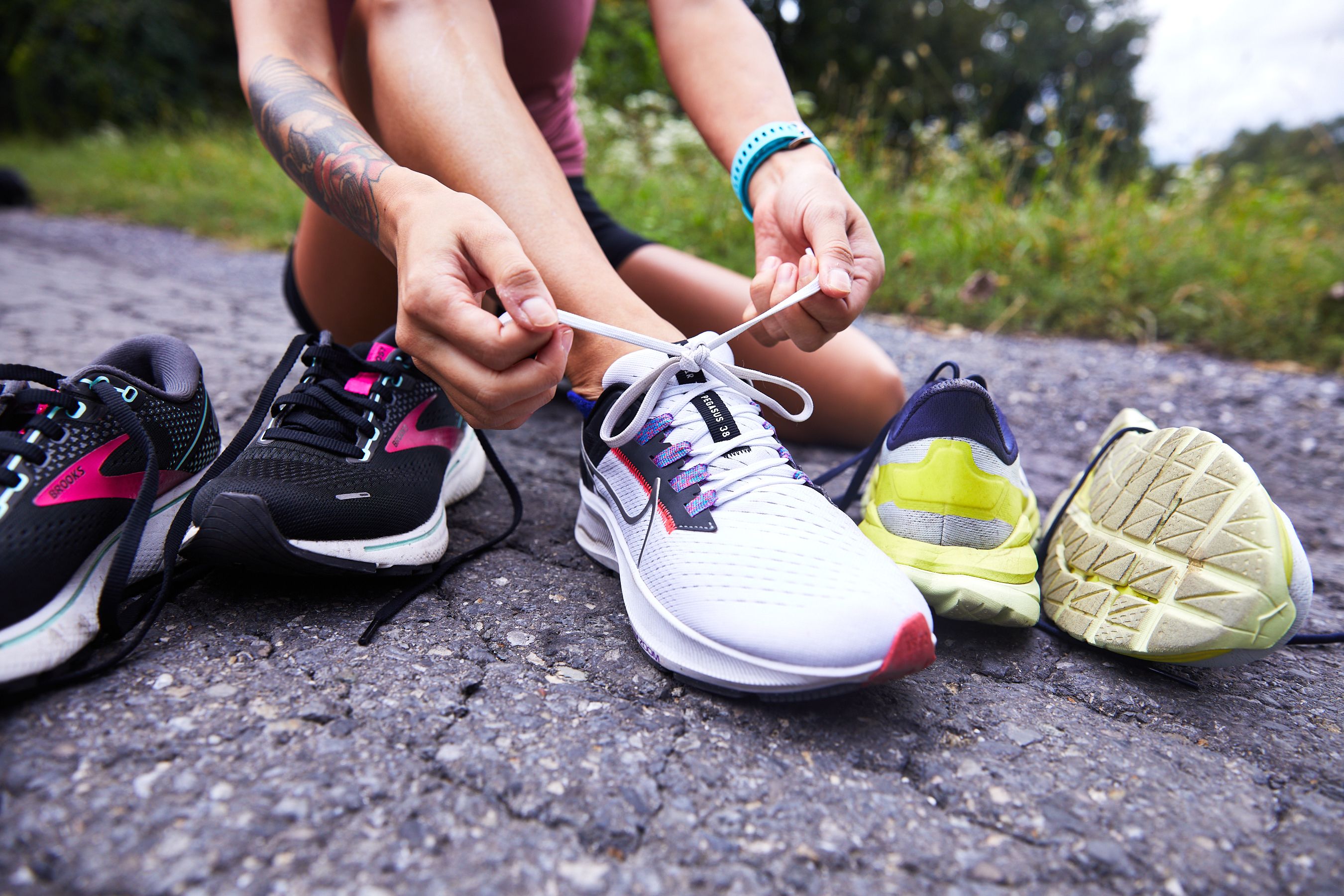 Flexible sole shop running shoes