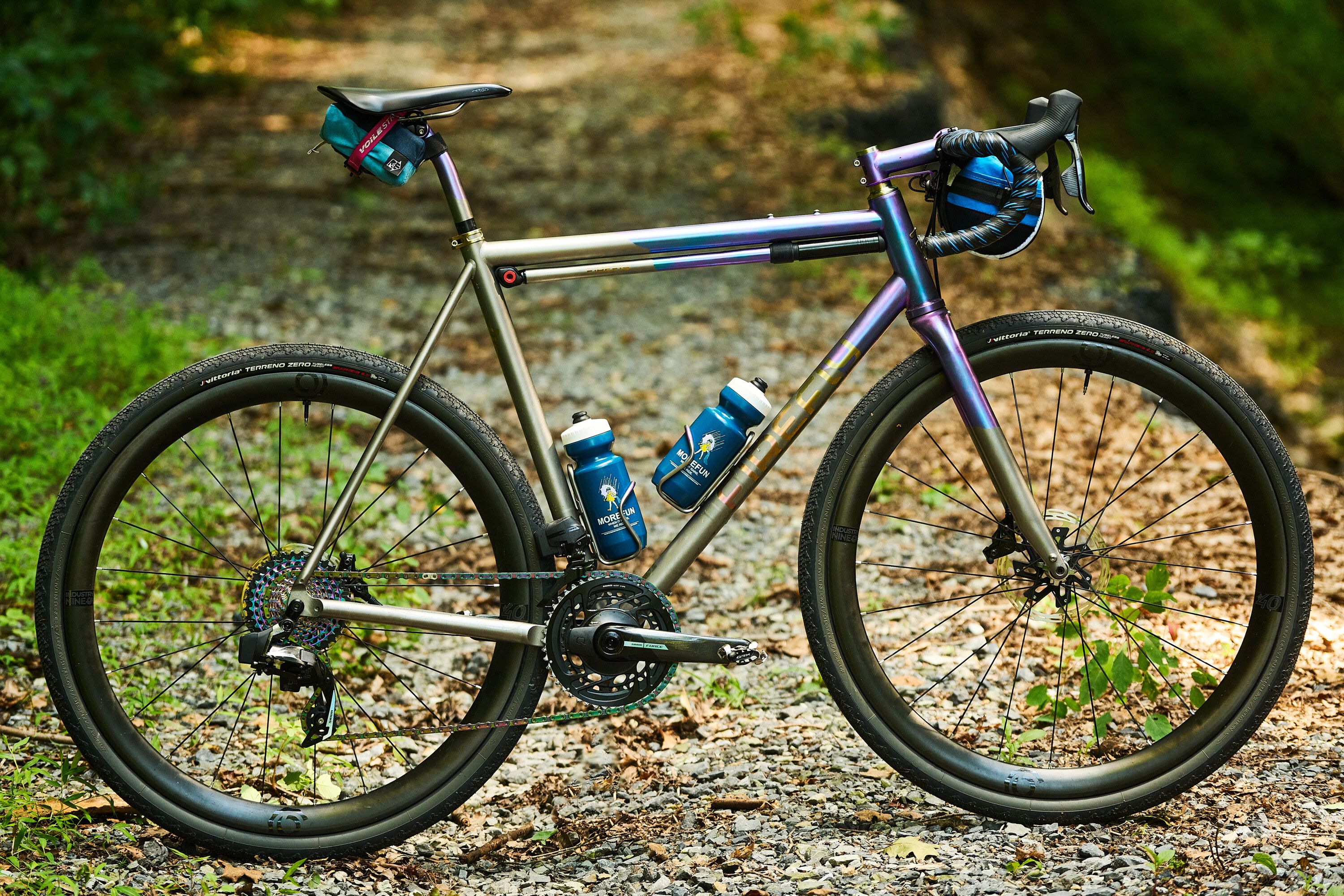 Custom titanium gravel bike deals