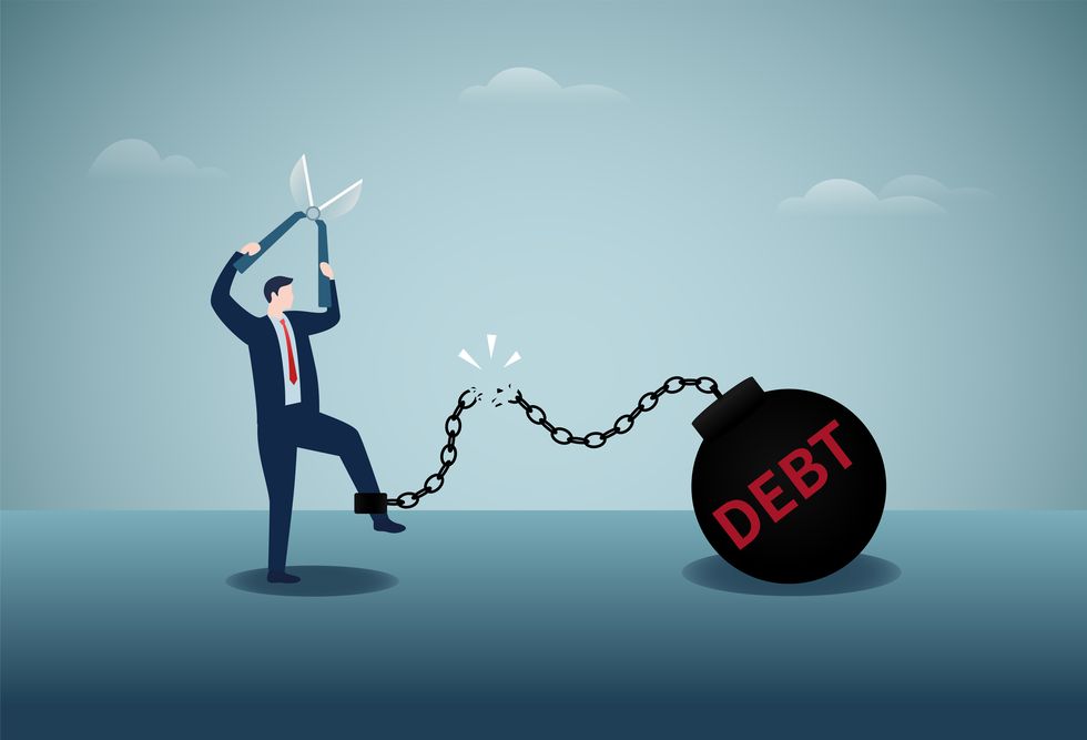 cut debt，repay a loan，release