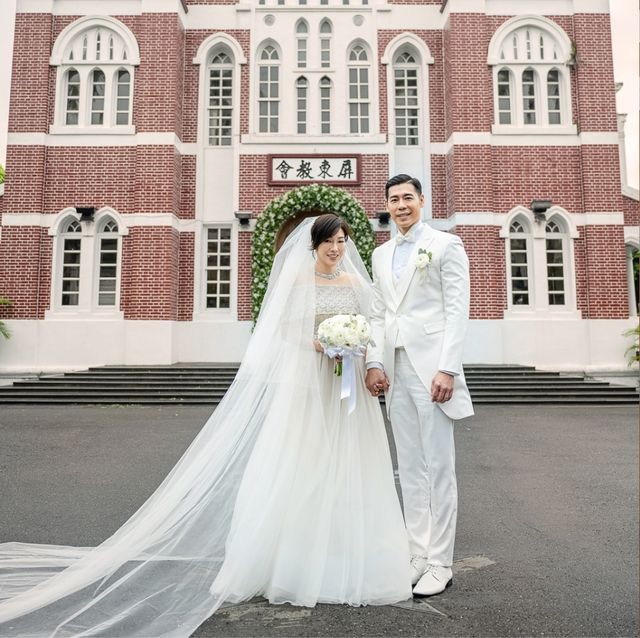 kimiko老師和187男友結婚了！屏東百年教堂見證浪漫愛情，婚禮誓詞笑稱自己「抓到寶」