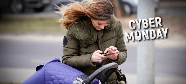 a woman is seen handling her mobile phone on a windy day in bydgozcz, poland on march 8, 2019 photo by jaap arriensnurphoto via getty images