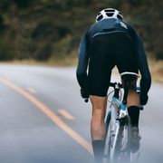 Cyclist increase speed by sprint.