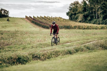 cyclist wearing the face mask during the lockdown