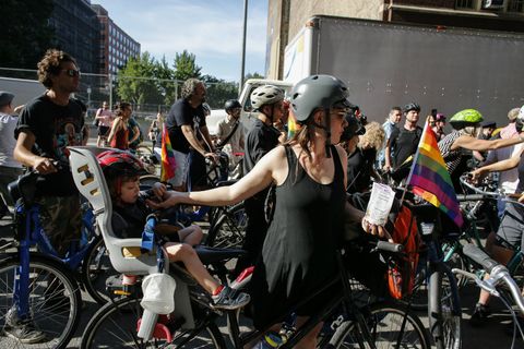 Cyclists Protest ICE