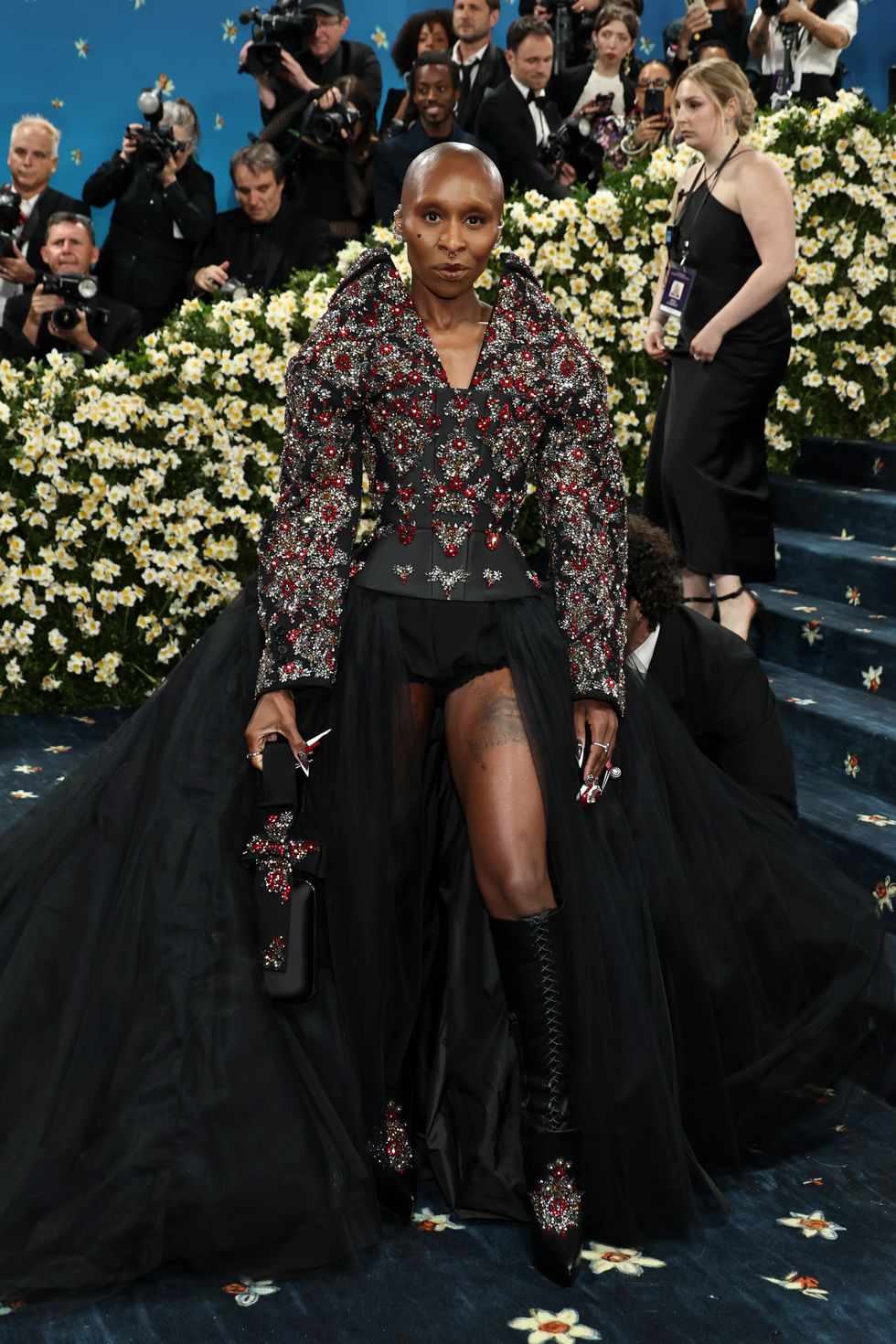 Cynthia Erivo Was Covered in Ruby Red Gems at the 2025 Met Gala