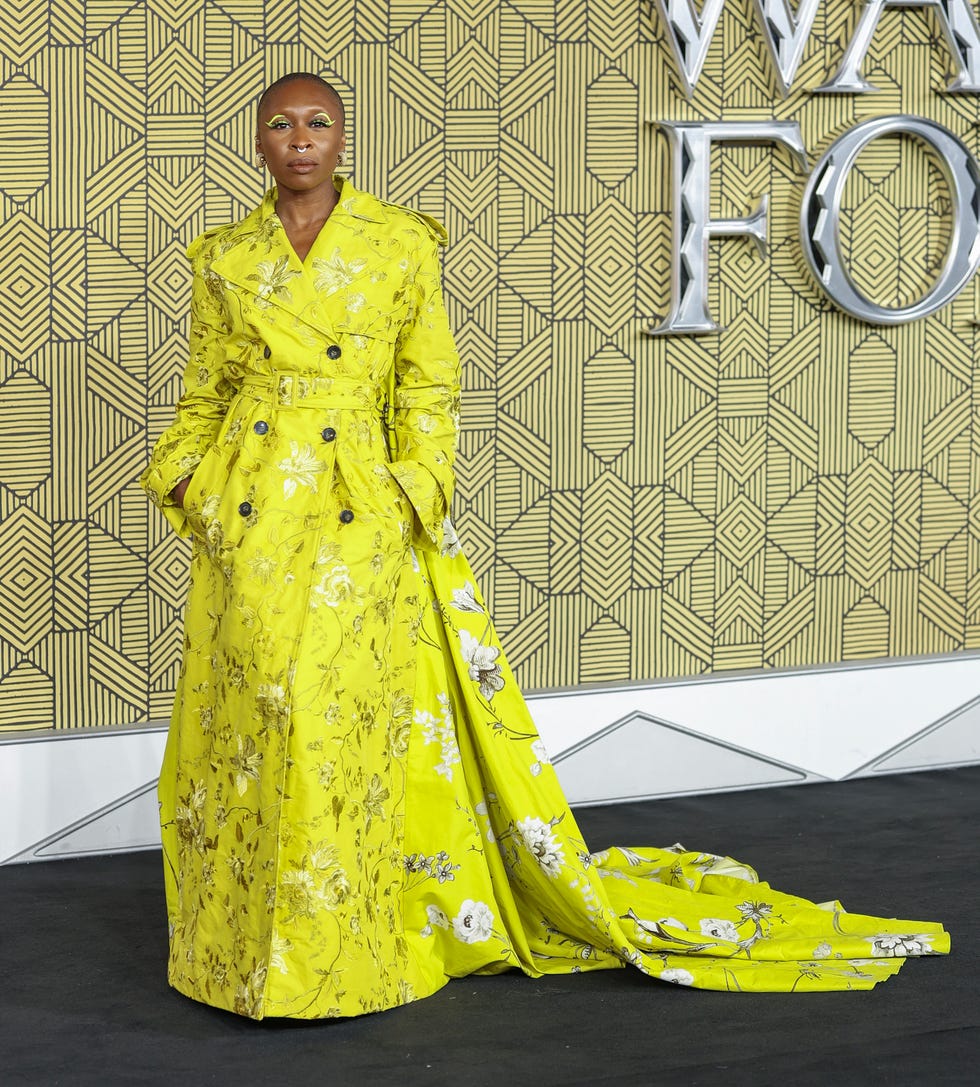 cynthia erivo attends the black panther wakanda forever european premiere at cineworld leicester square