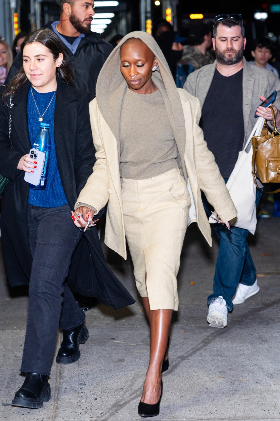 cynthia erivo is seen on the upper west side on november 12, 2024 in new york city