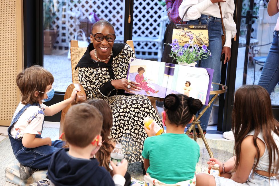 tory burch and cynthia erivo celebrate cynthia's first book, remember to dream, ebere at the tory burch mercer street store