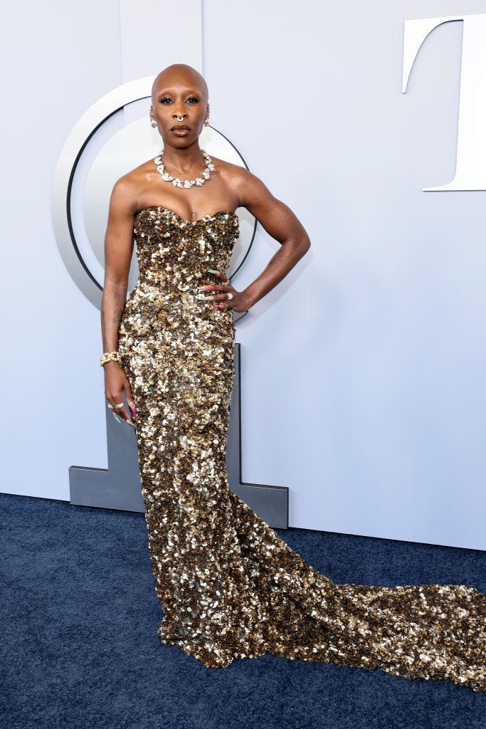 cynthia erivo on the red carpet at the tony awards 2024