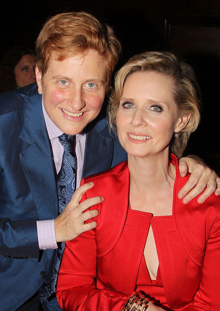 new york, ny october 30 exclusive coverage christine marinoni and wife cynthia nixon pose at the opening night after party for the real thing on broadway at the liberty theatre on october 30, 2014 in new york city photo by bruce glikasfilmmagic
