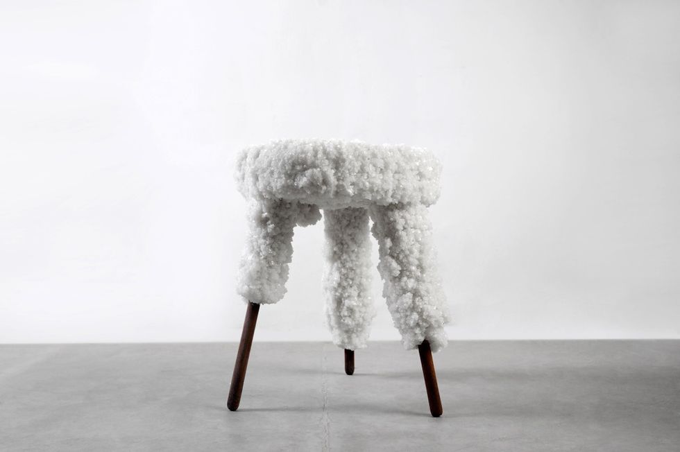 White, Furniture, Wool, Material property, Stool, Still life photography, Fur, Chair, Art, 
