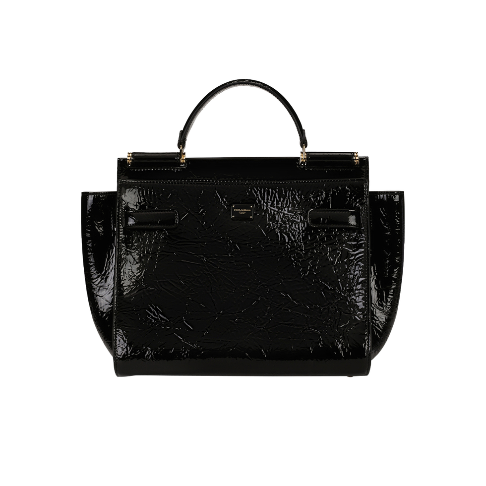 【人気商品, 価格面でオススメ！】Dolce & Gabbana ハンドバッグ Brownのウィメンズ MY SICILY プロンジェカーフスキン