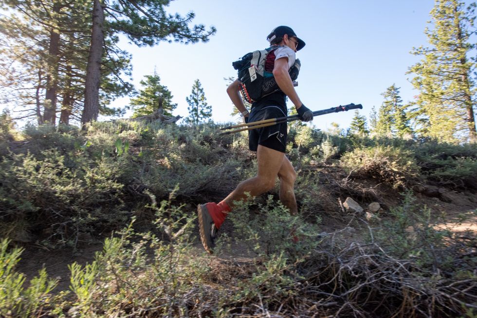kyle curtin during his tahoe rim trail fkt attempt