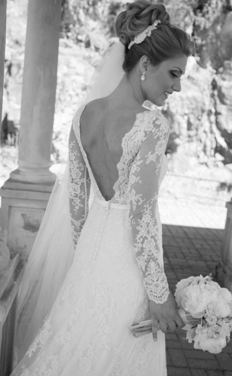 Wedding dress, Gown, Photograph, Dress, Clothing, Shoulder, Bridal clothing, Bride, Bridal accessory, Bridal veil, 