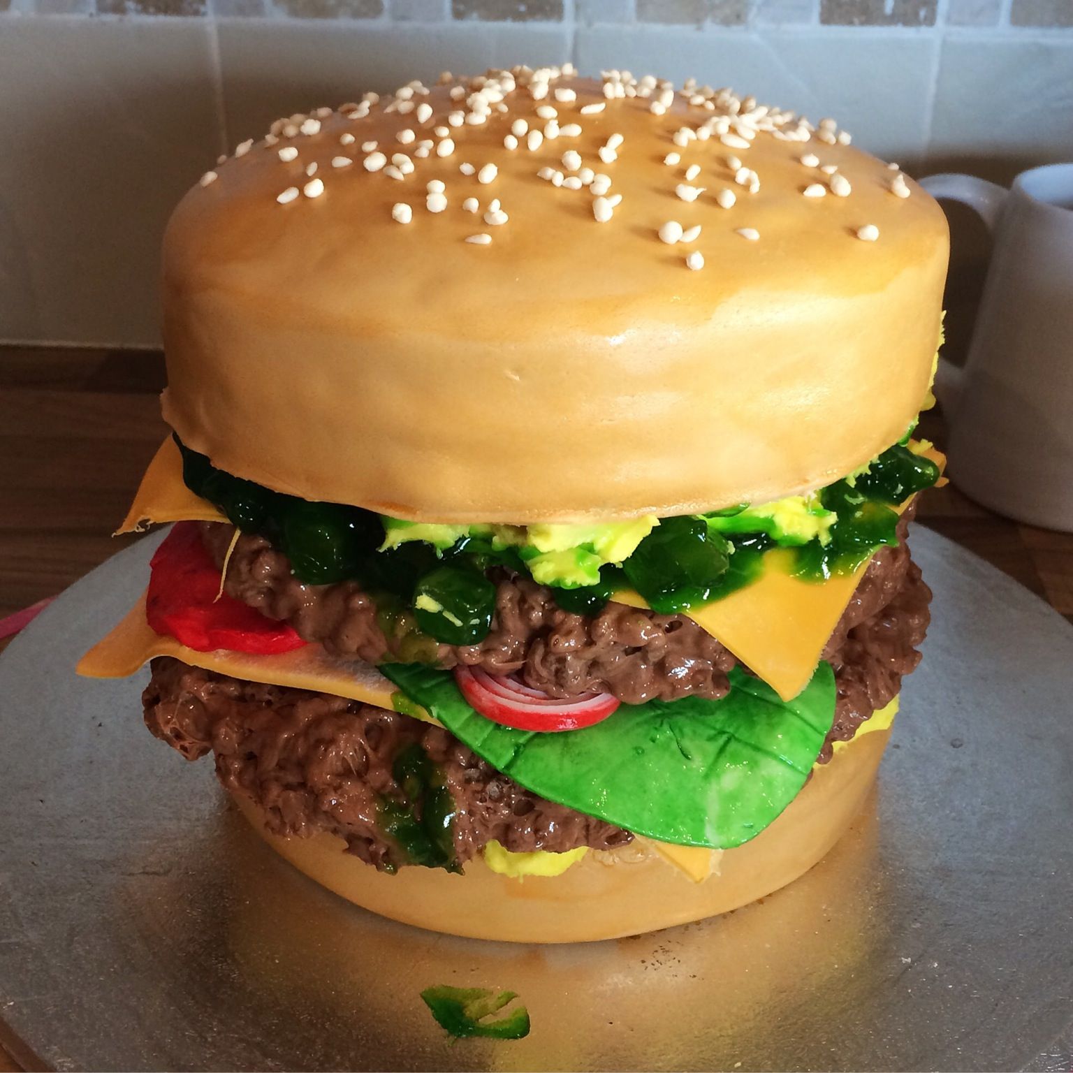 Burger With Fries Cake - GiftsandAll.com