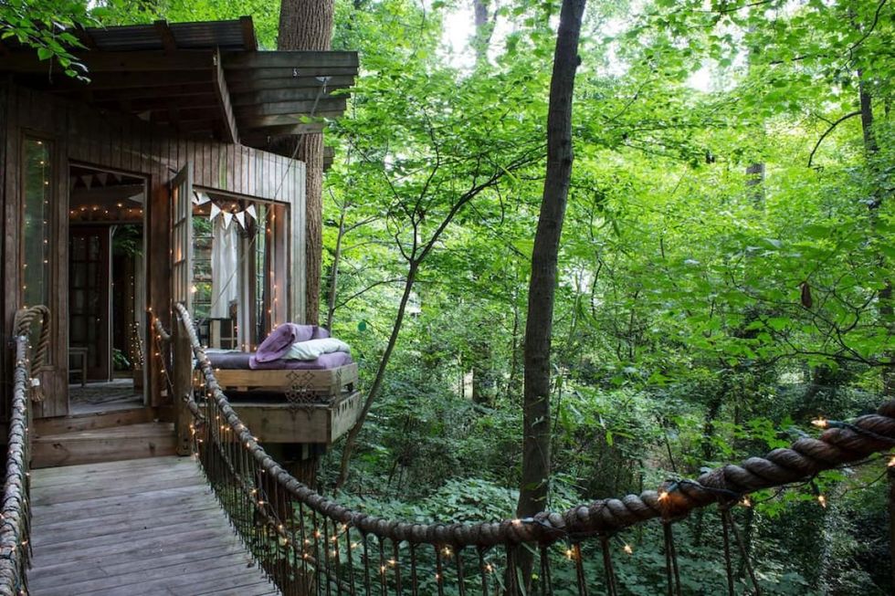 De boomhut van Airbnb in Atlanta Georgia
