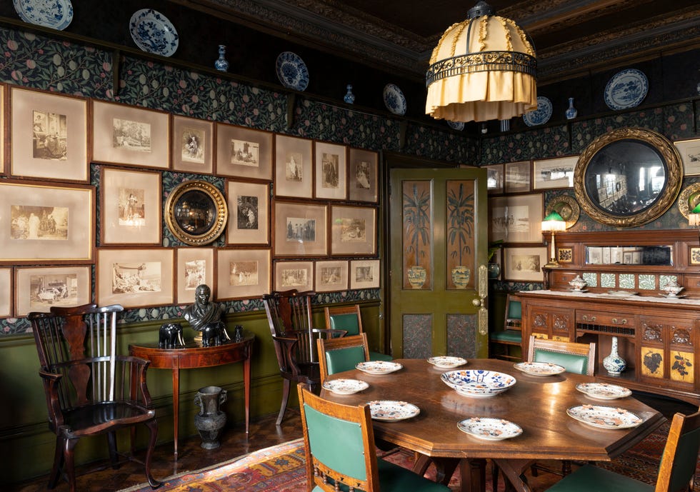 Victorian dining room featuring period furnishings and artwork