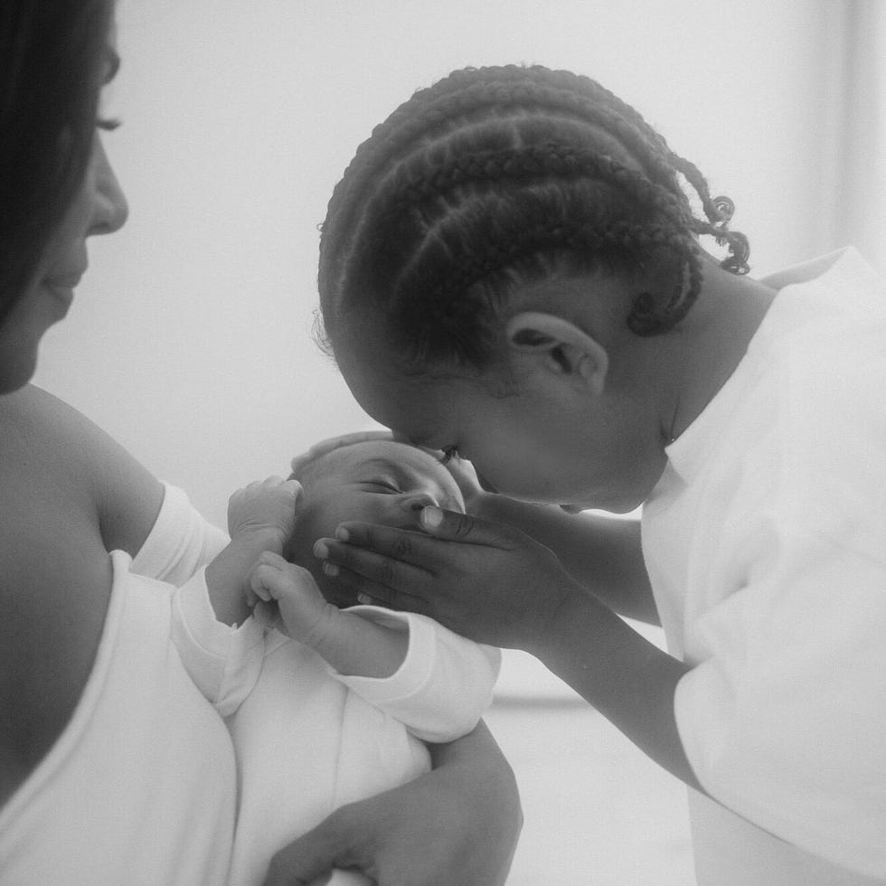 Hair, Photograph, Black, Skin, Child, Hairstyle, Snapshot, Black-and-white, Shoulder, Monochrome, 