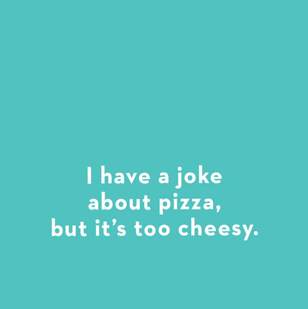 a card that says i have a joke about pizza but it's too cheesy