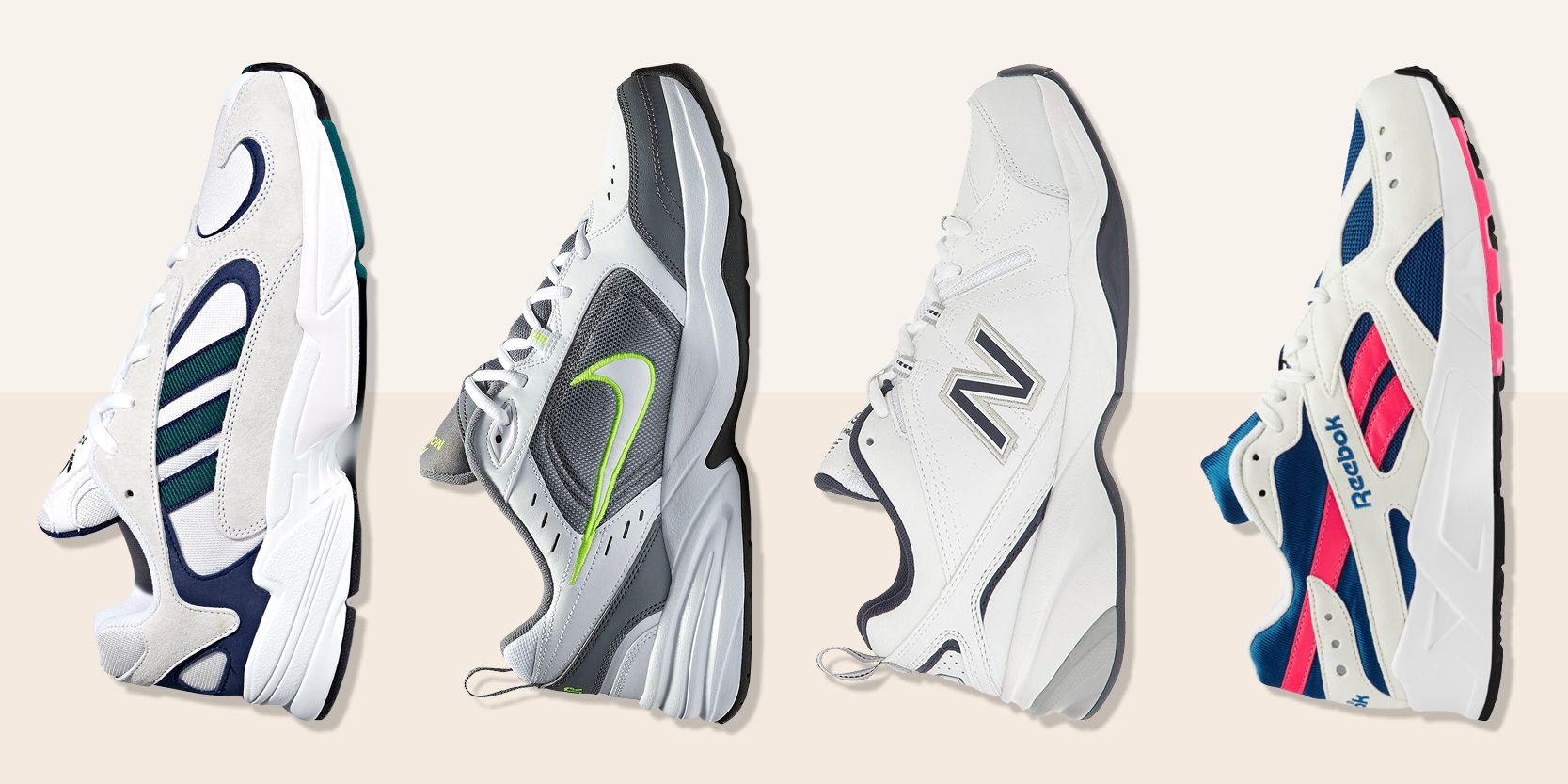 Nike air monarch shop vs new balance