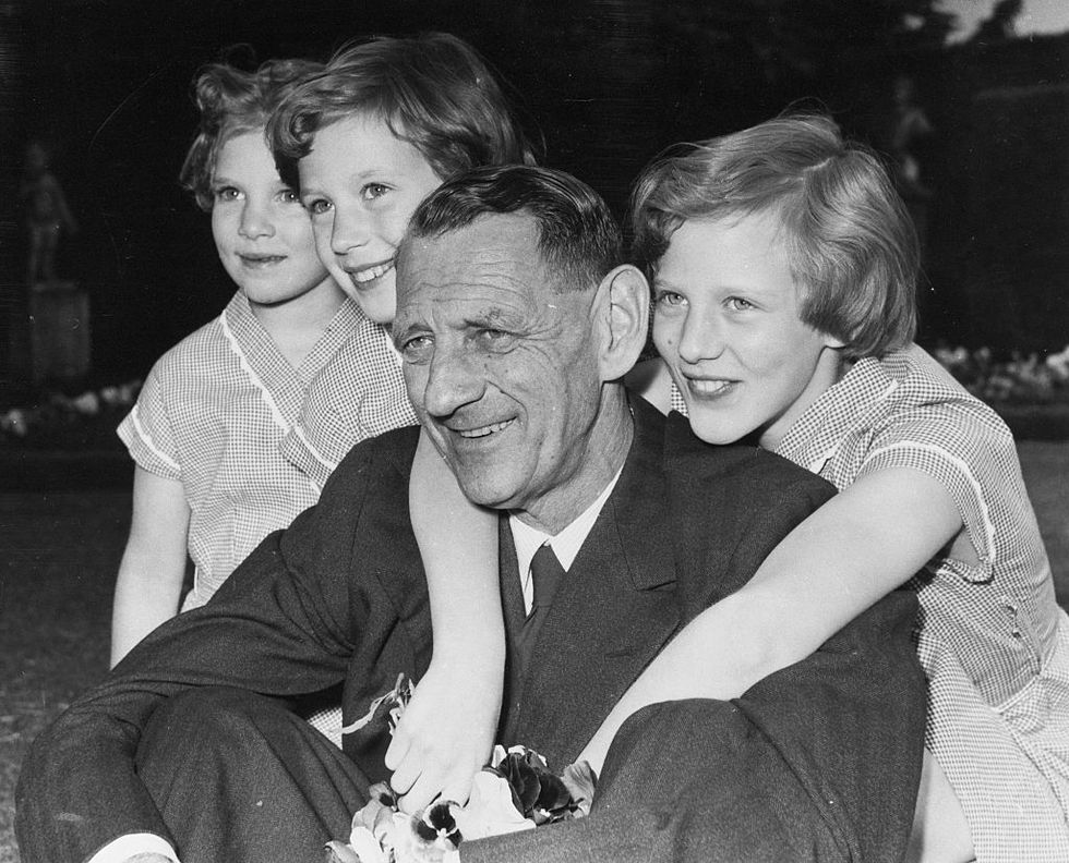 denmark's king with daughters