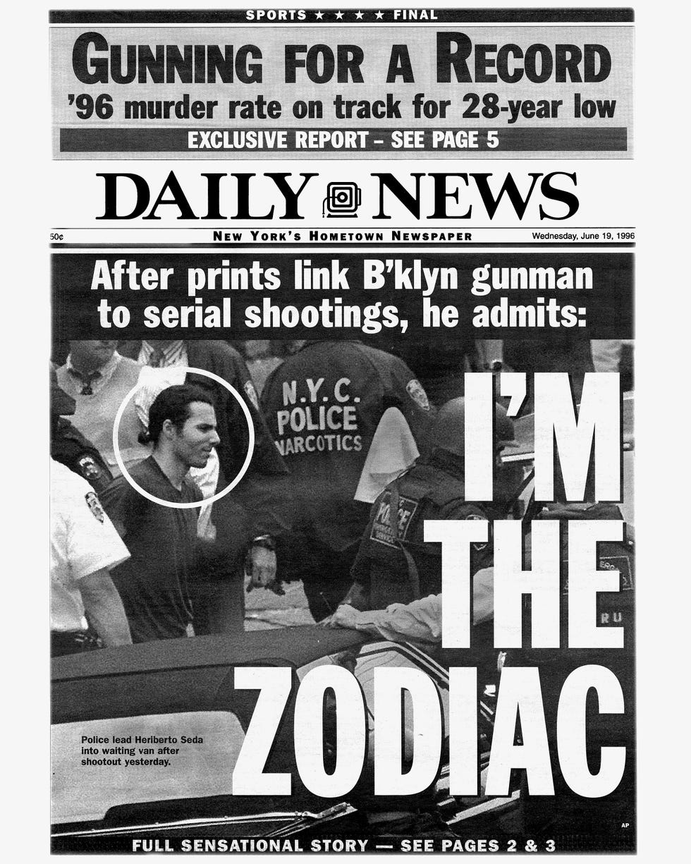 new york zodiac killer motive