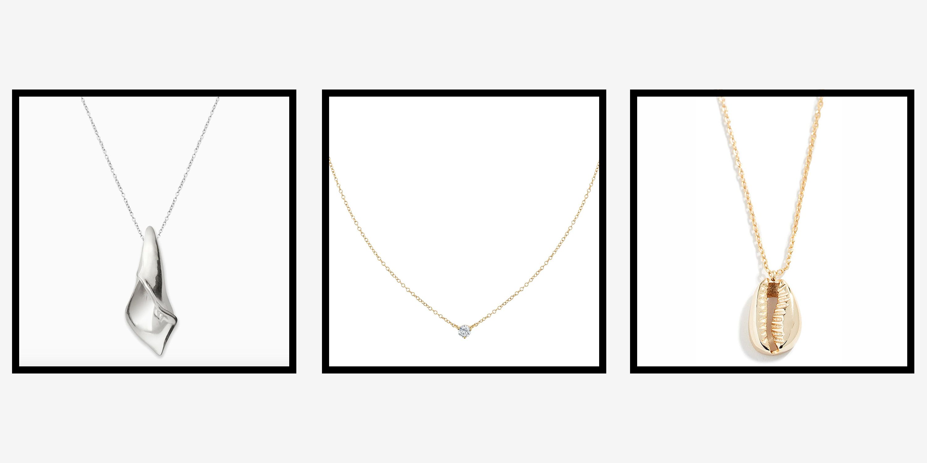 Medium Diamond Pendant Necklace in Yellow, Rose or White Gold