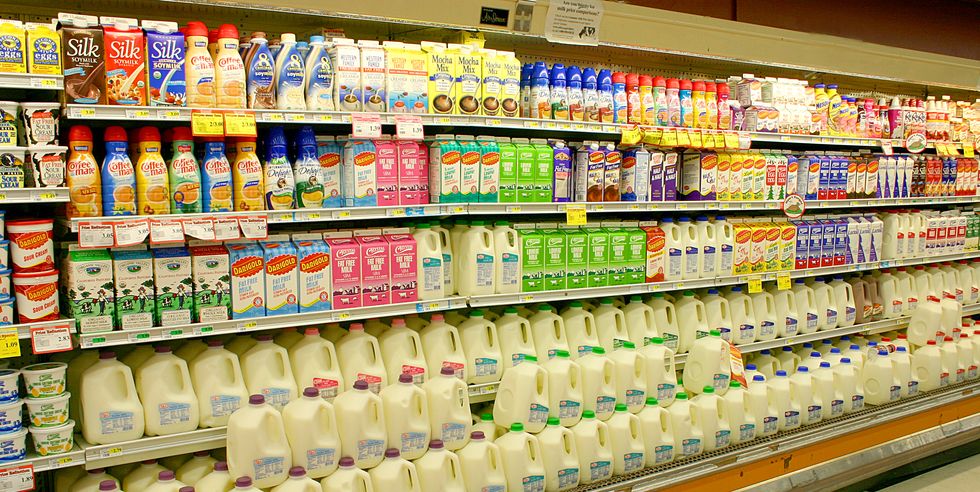 dairy products at the supermarket