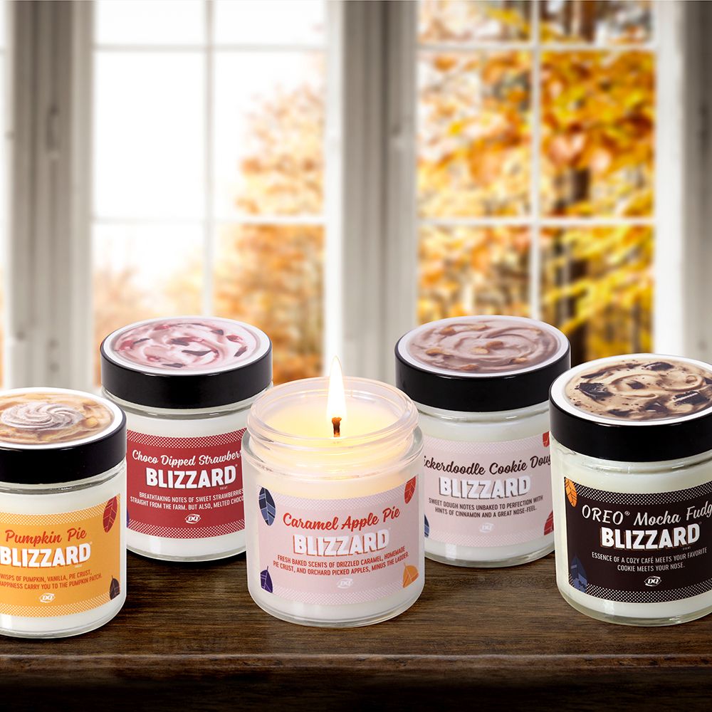 dairy queen fall blizzard candle collection