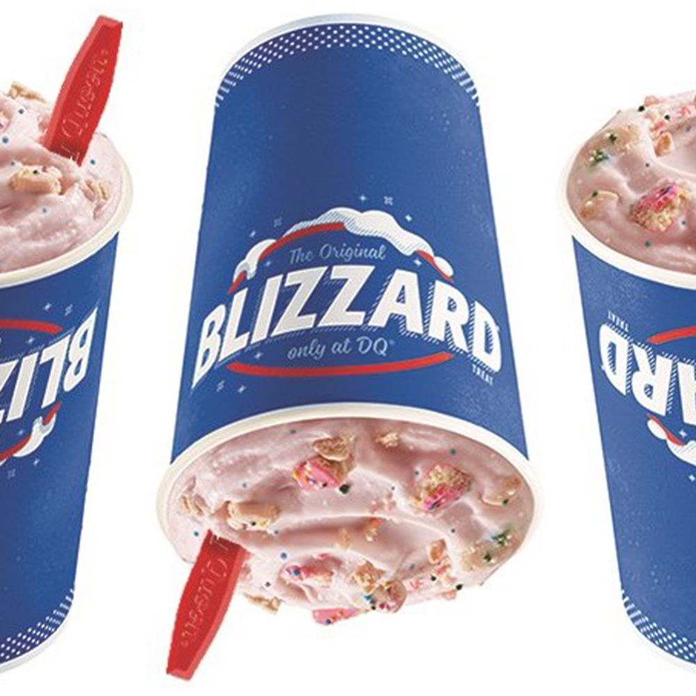 a frosted animal sugar cookie blizzard from dairy queen's summer 2020 menu
