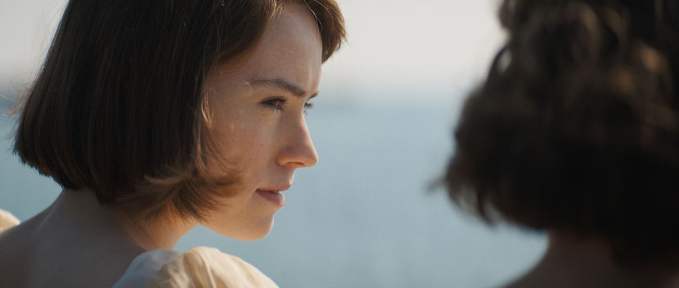 daisy ridley, young woman and the sea