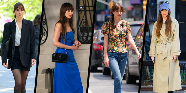 dakota johnson materialist wardrobe