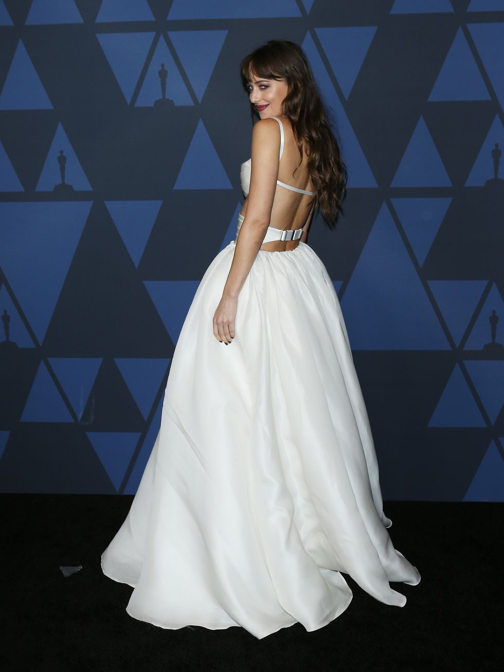 Dakota Johnson Wore a Sexy Brandon Maxwell Dress to Governors Awards 2019